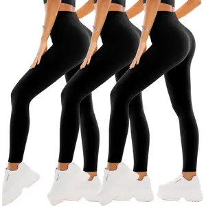 3-Pack Women’s Leggings – High-Waisted Tummy Control, Ultra-Soft Yoga Pants for Workouts & Sports