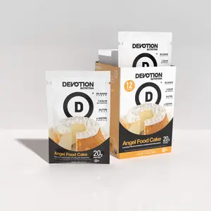 Devotion Nutrition Angel Food Cake Flavor Protein Powder 12-Pack - Gluten Free, Keto Friendly, No Added Sugars | 1g MCT | 20g Whey & Micellar Protein