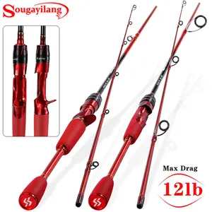 Sougayilang HellCat Rod Series - Carbon Fiber Fishing Rods for Bass, Trout, and Crappie, Lightweight and Durable for Freshwater and Saltwater Fishing