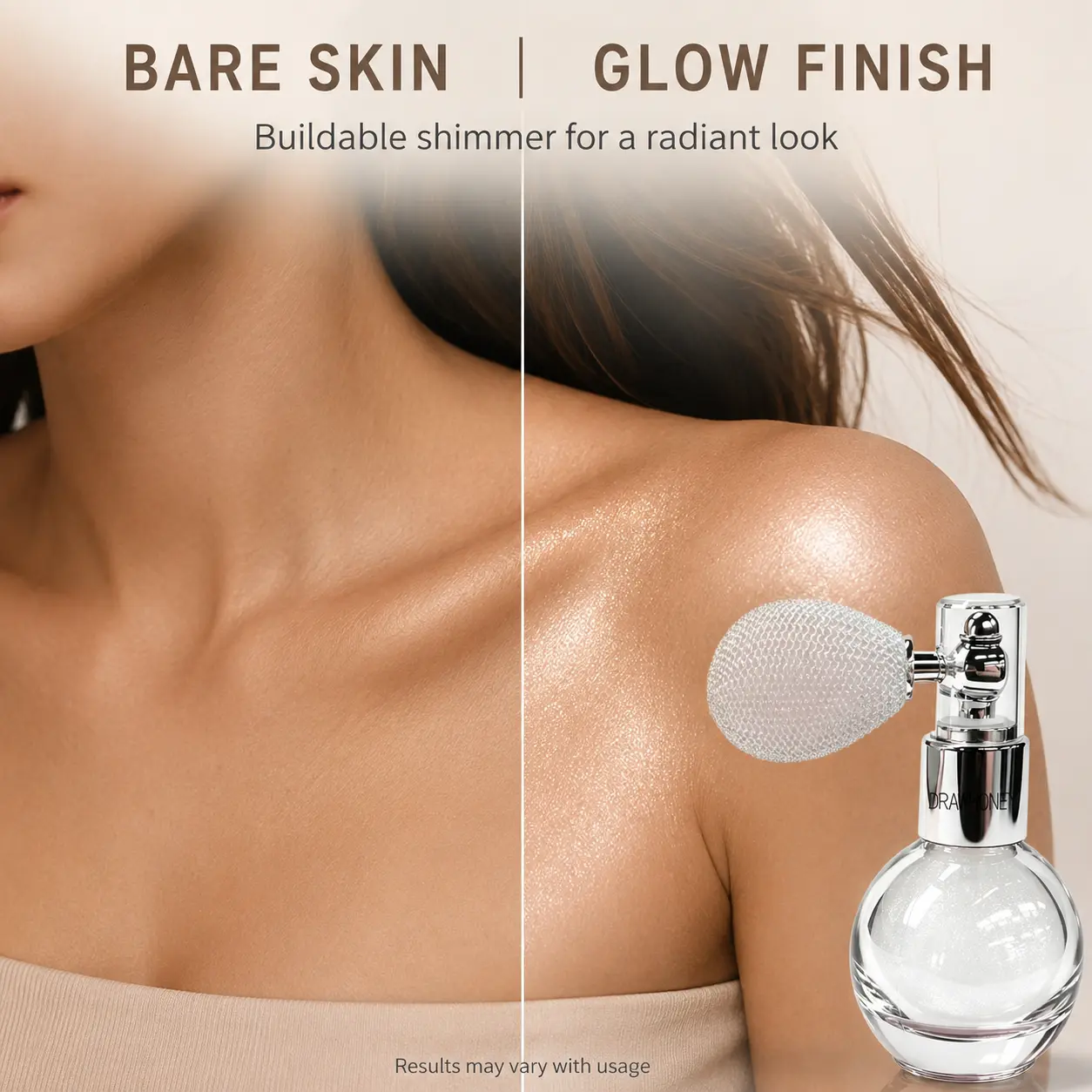 Drawhoney Face & Body Highlighting Powder Spray - Glowy Highlighter, Face Highlighter, All Day Illuminator, Portable, Ideal for Dates & Daily Use, Creates Elegant Vibe - BYD
