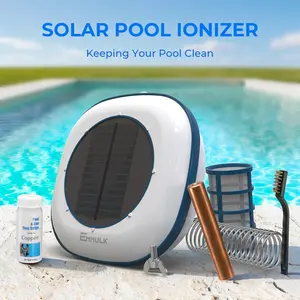 Enhulk Solar Pool Ionizer, Floating Water Cleaner and Purifier - Cleans Pools Up to 45,000 Gallons, Ideal for Above Ground, In-Ground Pools, Spas, and Hot Tubs(Blue)
