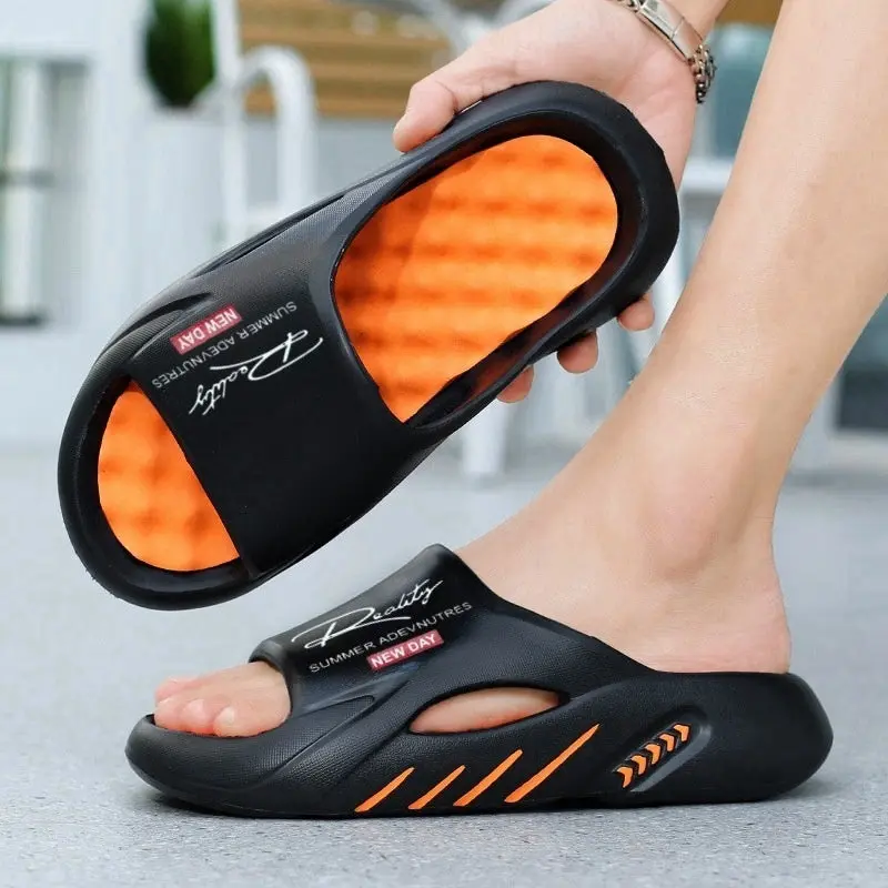 Men's Non-Slip Thick-Sole Cloud Slippers, Comfortable Home Shoes for Daily Indoor Use