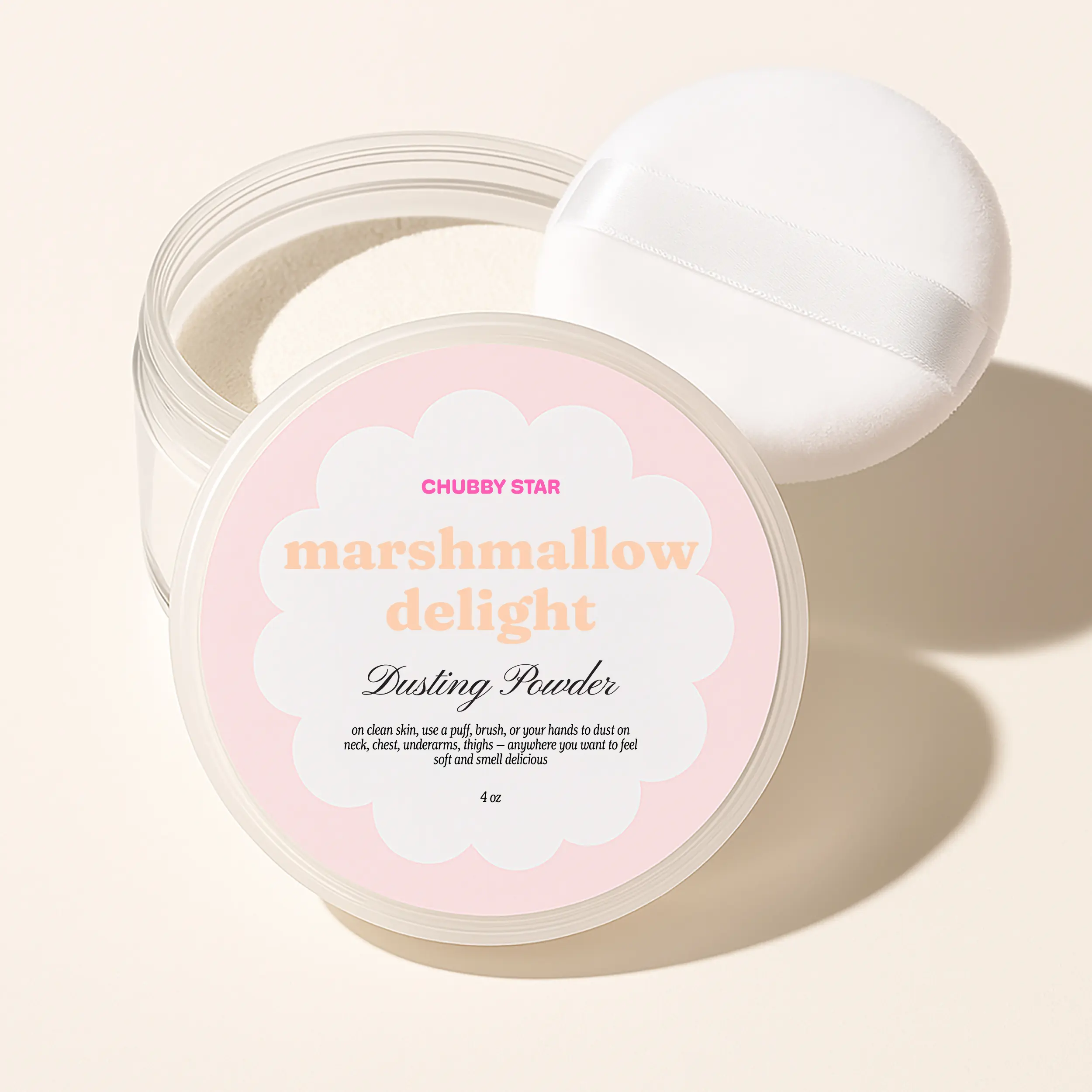 Marshmallow Delight Dusting Powder for Body Care - Talc-Free Fragrance Scented Powder for Body Fragrance - Fluffy Skin Care Cosmetic Body Care - Vanilla Marshmallow Scent