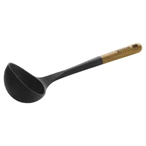 STAUB Silicone Kitchen Tools, Wood Handled Soup Ladle