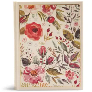 CSB Notetaking Bible, Floral Cloth Over Board, Black Letter, Wide Margins, Journaling Space, Single-Column, Reading Plan, Easy-to-Read Bible Serif Type