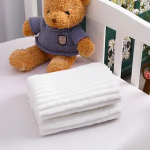 NTBAY Flannel Fuzzy Blanket, Fluffy Warm and Lightweight Reversible Stripes Design Plush Blanket