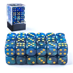 36-Piece Luxury Durable Acrylic Dices Set, Rounded Corners, Acrylic Material, Ideal for Tabletop Games & Educational Props, Perfect for Rpgs, Parties, Entertainment