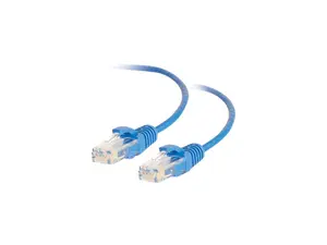 C2G 01076 Cat6 Cable - Snagless Unshielded Slim Ethernet Network Patch Cable, Blue (3 Feet, 0.91 Meters)