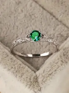 Artificial Gemstone Decorated Ring, Elegant Engagement Ring, Fashion Accessories for Women, Trendy All-match & Exquisite Jewelry for Birthday Gift, Elegant Fashion Rings