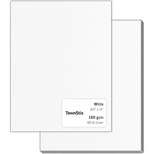 40 Pieces, (65 lb/180 gsm) - White Cardstock 8.5 x 11, Thick Heavy Card Stock Cardboard Printer Paper