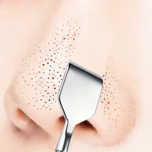 Double Head Stainless Steel Blackhead Shovel Face Pore Cleaning Nose Blackhead Removal Tool