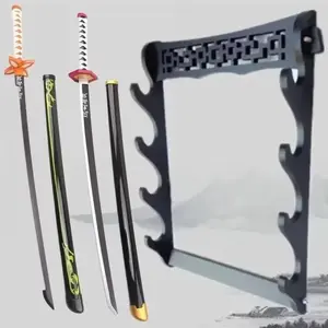 Wall Katana Knife Support Base Wooden Sabre Rack Display Shelf Japanese Sword Stand Wall Katana Holder Organizer Home Decoration
