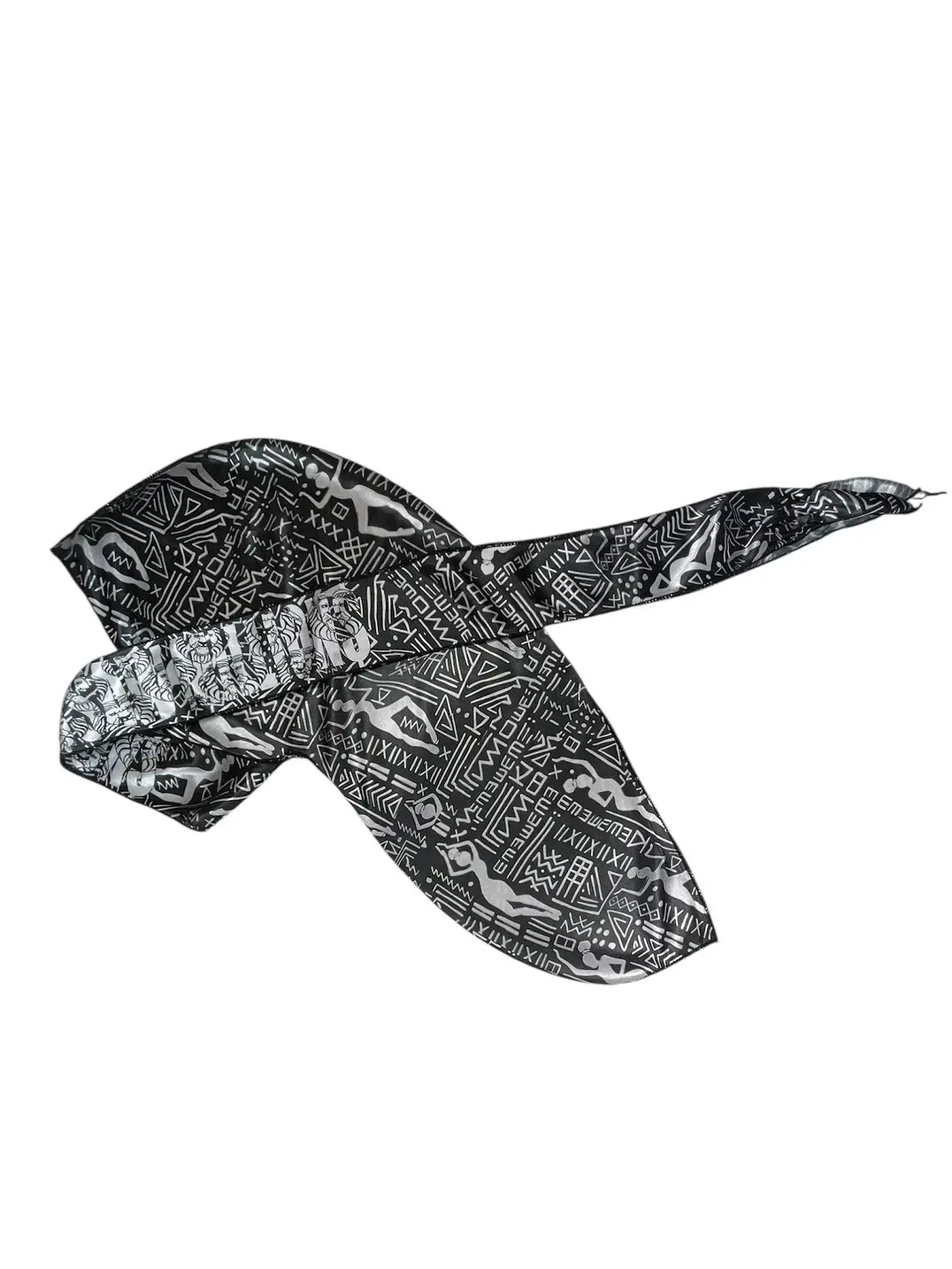 Jiggsaw Durag for Men & Women - Silky Wave Cap with Long Wide Straps, Breathable & Sweat-Wicking, Stylish Hair Care & Comfort Fit, Motorcycle Cap Head Wrap - African Print Durag