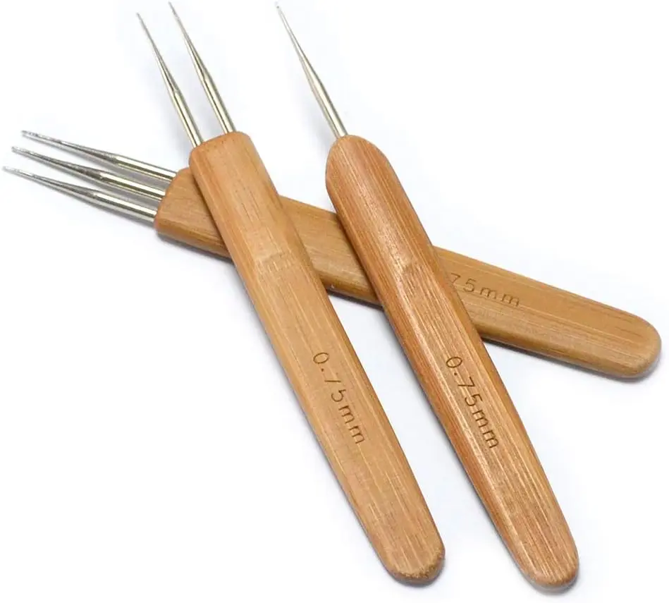 3 count/Set 0.75mm Dreadlock Crochet Hook for Hair (1 Hook, 2 Hooks,3 Hooks) Dreadlock  Tool for Braid  Dreadlock Crochet Hook Dreadlocks Crochet  for Dreads Tool