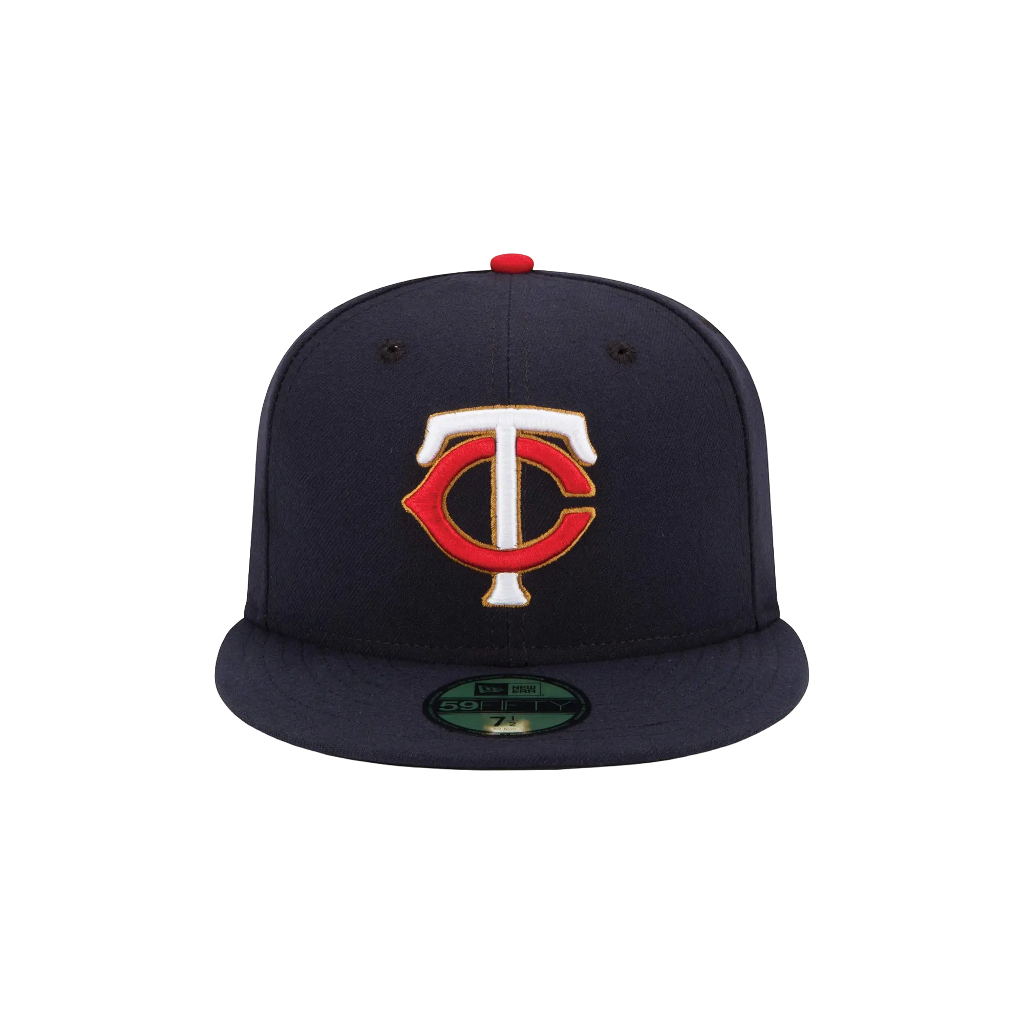 59FIFTY Minnesota Twins AC Perf Fitted Hat "Navy / Black - Brim / Red - Top Button" NE971