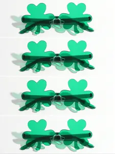 Saint Patrick's Day Shamrock Decorative Glasses Set, Irish Festival Party Accessories, Party Favor, Fun Festive Eyewear for Celebrations