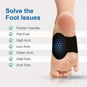 2PCS TPE Foot Arch Support Pads - Comfort Metatarsal Orthotic Inserts for Flat Feet, High Arches - Overpronation, Supination, Shock Absorption