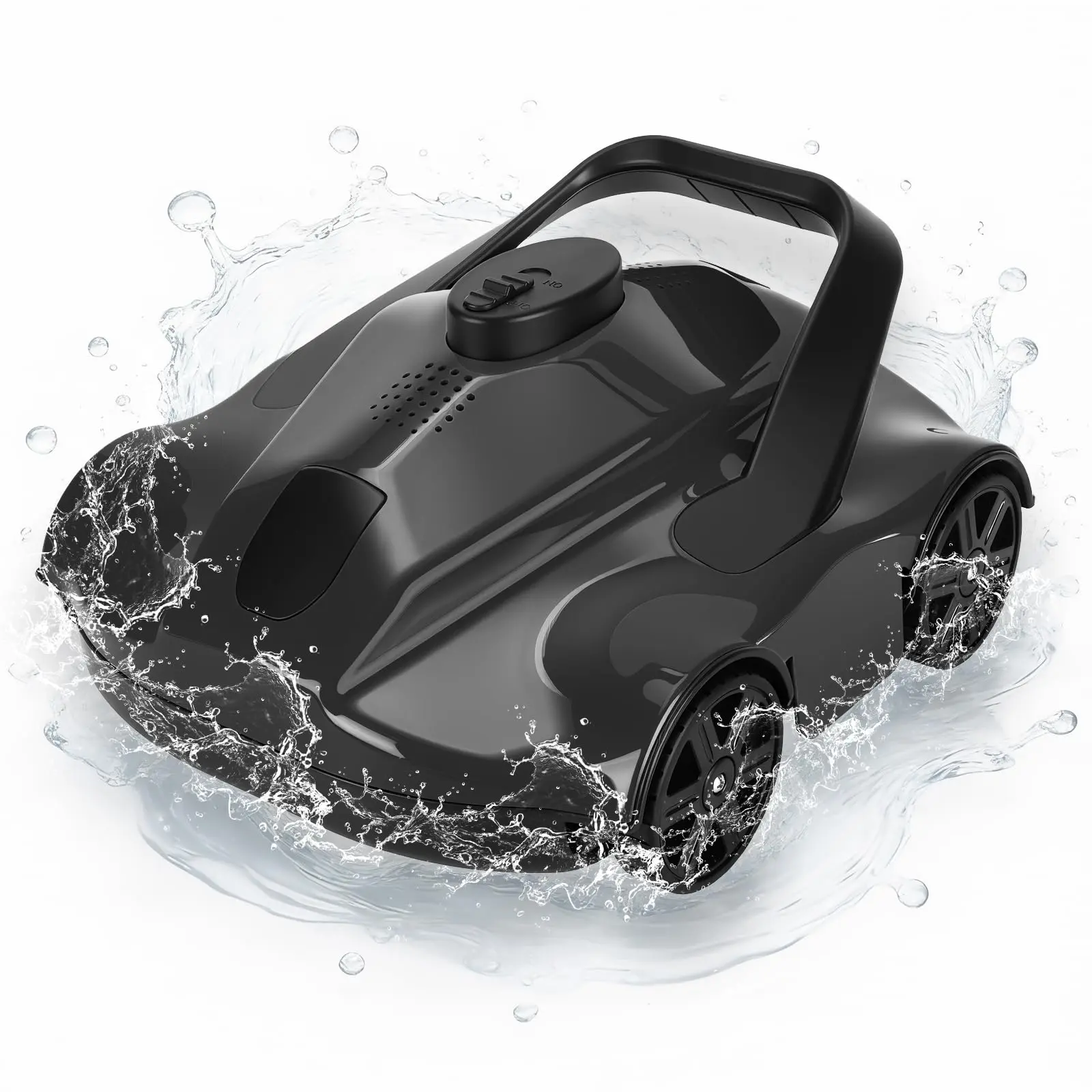 Garvee Cordless Lithium-Ion Robotic Pool Vacuum Cleaner (1 Nonstandard Battery), 130-Min Runtime, Self-Parking Tech, Compact Portable Build, Efficient Filtration, 1-Year Warranty, 860 Sq.Ft Above-Ground Coverage (150 Cubic Ft), Ideal for Pool Maintenance