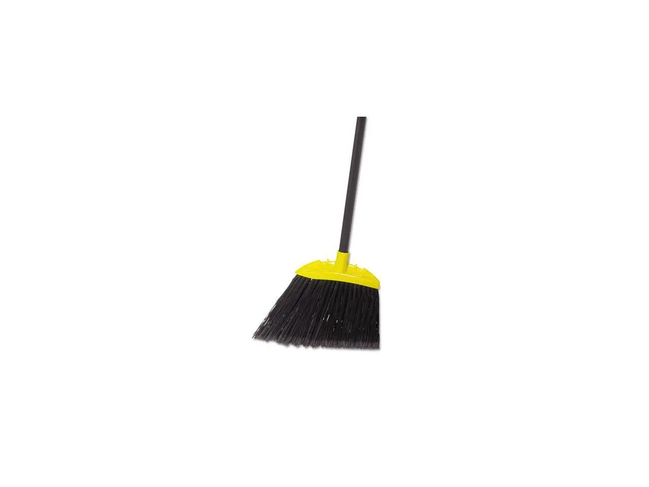 Rubbermaid - FG638906BLA - Jumbo Smooth Sweep Angled Broom, 46 Handle, Black/Yellow, 6/Carton