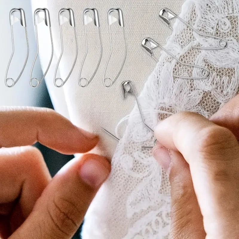 100 Bendable Safety Pins for Quilting, Sewing Supplies, Durable & Versatile, Perfect for Crafting Projects, Easy Grip Design