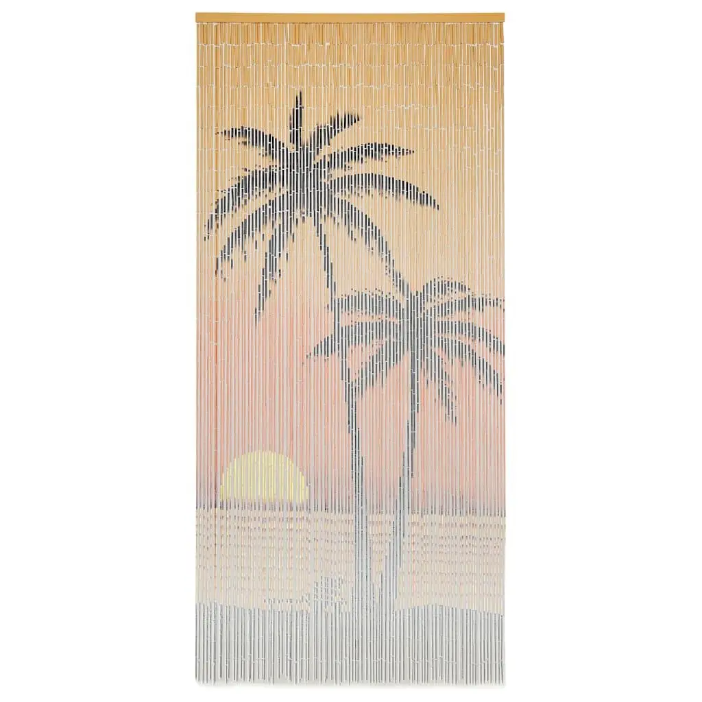 vidaXL Insect Door Curtain Palm Tree Window Room Bar Patio Balcony Anti Mosquito Bug Fly Screen Net Panel Divider Bamboo 35.4"x78.7 45736