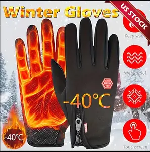 Thermal Windproof Waterproof Winter Gloves Touch Screen Warm Mittens for Men Women -40°C Comfortable US Stock Thermal Insulation Windproof Waterproof Touch Screen Compatible Unisex Design