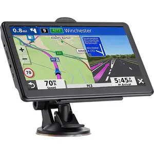 GPS Navigator, Latest 2025 Map 7 inch Touch Screen GPS 256-16GB, Voice Turn Direction Guidance, Support Speed and Red Light Warning, America Lifetime map Free Update