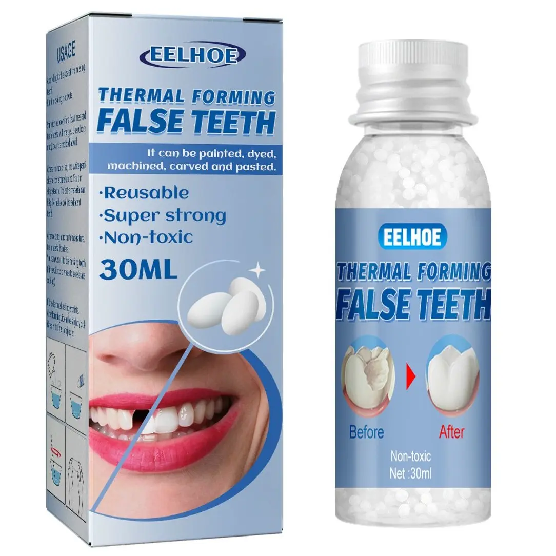 EELHOE Oral Moldable Tooth Filling Material Kit, Cosmetic-Compatible Temporary Dental Cavity Repair Solution