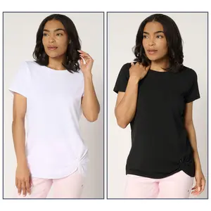 Belle by Kim Gravel Primabelle Knit Set of 2 Twist Hem Tops