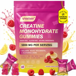 VYHTHY Creatine Monohydrate Gummies with Collagen, BCAAs, Inositol & L-Glutamine – Strength, Endurance & Recovery Support for Men & Women