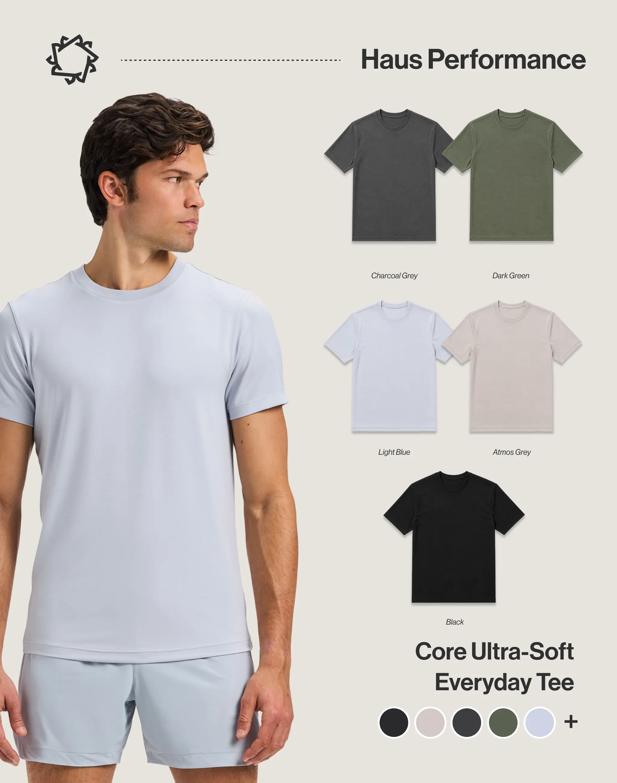 Haus | Core Ultra-Soft Everyday Athletic Tee | Buttery Soft & Anti-Odor
