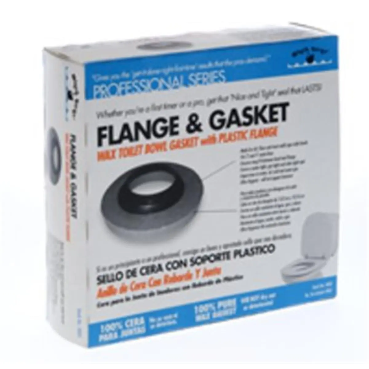 Black Swan Manufacturing 139242002-04420 Plastic Flange & Gasket with Wax Ring - Replacement Bathroom Fixture Accessory for Floor Outlet, Seal Tight Fit on 3" and 4" Waste Lines, Positive Seal