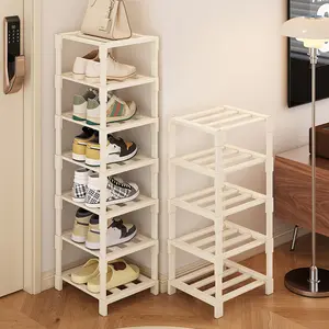 Luxury Simple Shoe Rack, 2-9 Layer Storage Shelf, Sturdy Shoe Shelf, Space Saving Bamboo Shoe Organizer, Suitable for Home, Dormitory, Corner Use, Vertical Shoe Racks, Shoe Organization Rack
