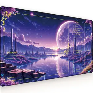 Board Game Card Mat, 3mm Mouse Pad, Non Slip Mousepad, gaming mouse pads, Dream Moon Design, Magic: the Gathering Trading Card Game Mat, Non-Slip Base, Perfect for Card Games, Gaming Accessory