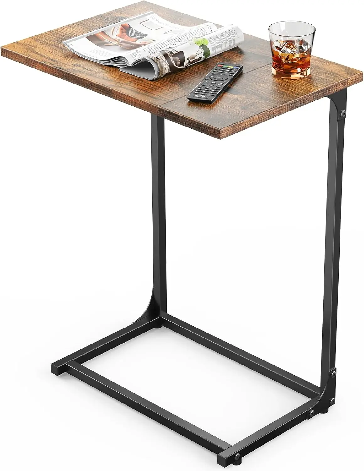 Pipishell C-Shaped Classic & Contemporary End Table - 27in High Wooden Slide-Under Piece for Living Room, Bedroom (C-Shaped Bedside Table for Couch) #TikTokShopBlackFriday, C-Shaped Bedside Tables, Classic End Tables