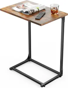 Pipishell End Table C-Shaped, Sofa Side Table，Bedside Table，27 inches High, Side Table for Couch Slide Under, Modern Nightstand,   for Living Room, Bedroom wooden#TikTokShopBlackFriday