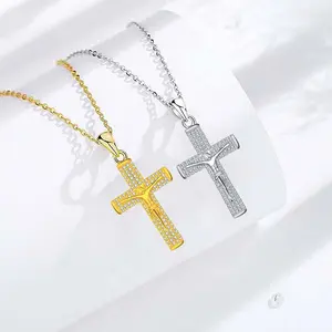 Unisex Geometric Cross Pendant Necklace - Trendy Jewelry, Modern Versatile Clavicle-Fit Stylish Chain, Fashionable Gift for Jewelry Lovers