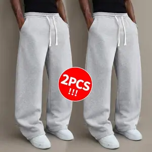 2Pack Men’s all-season knit long pants, comfortable and casual, available in 2-pack and single-piece options.