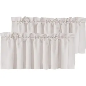 H.VERSAILTEX Blackout Curtain Valances for Kitchen Windows/Bathroom/Living Room/Bedroom Privacy Decorative Rod Pocket Short Window Valance Curtains
