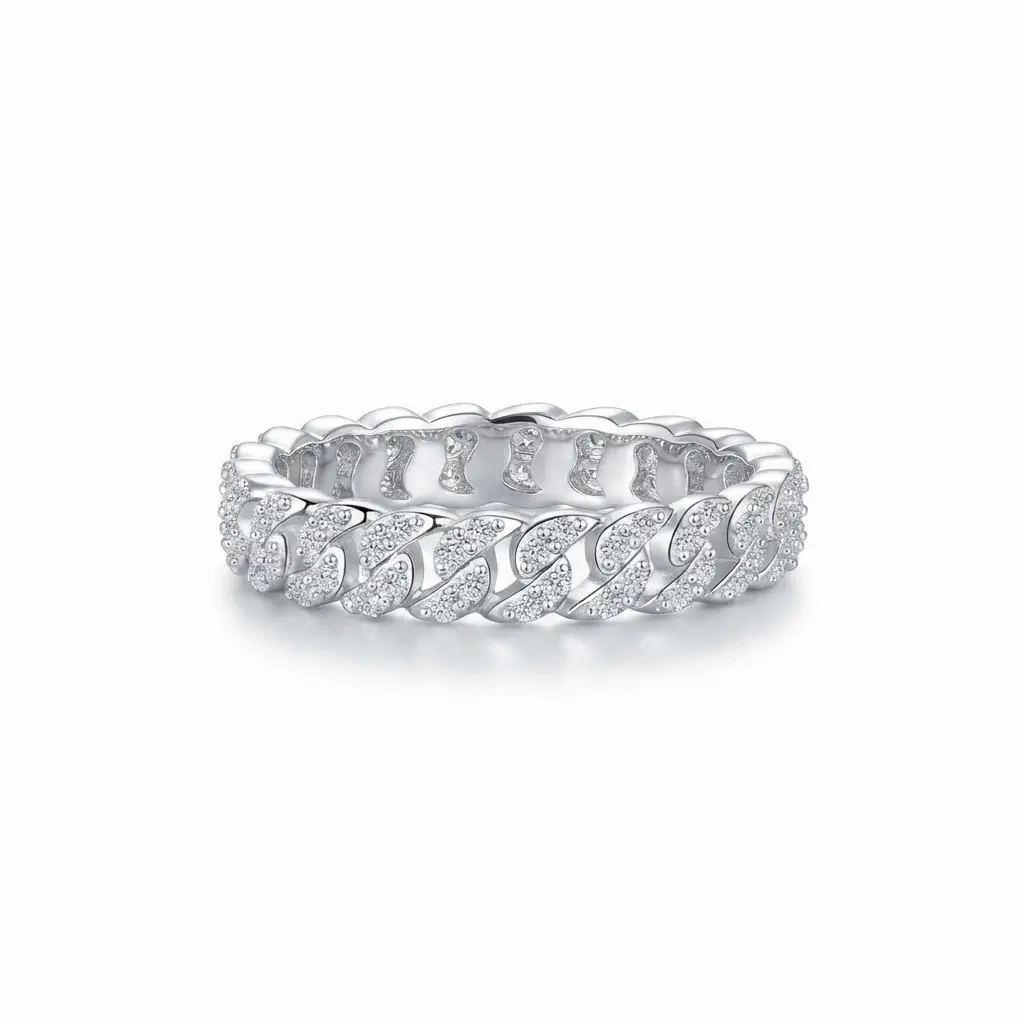 (Infinity Band )925 Sterling Silver Synthetic Moissanite Ring, round brilliant cut ring, solitaire moissanite ring, round engagement ring, classic round ring, 8 hearts and arrows ring, round halo ring, round promise ring, round cut wedding ring,