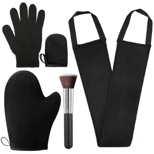 5 Pack Self Tanning Mitt Applicator Kit, Self Tan Glove, Face Tan Mitt, Back Lotion Applicator, Exfoliating Glove, Tanning Brush for Self Tanner Fake Bake Tan
