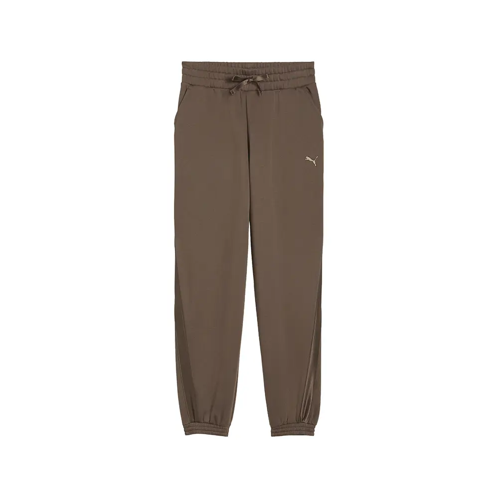 PUMA Womens Essentials Elevated Satin Sweatpants Casual - Brown