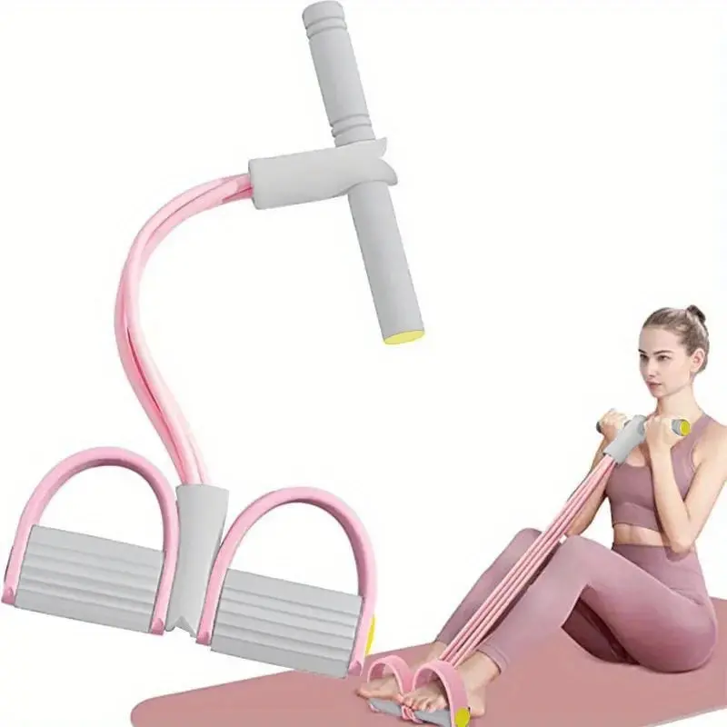 Multifunctional Pedal Resistance Band Trainer - Portable Home Gym Fitness Device with Multiple Tubes, Adjustable Resistance, Home Exercise Equipment