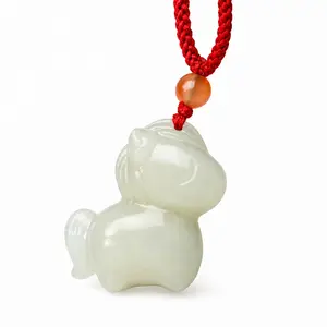 Jade Horse Necklace – Red String Protection & Good Luck Jewelry, Zodiac Year of Horse, Calm Fire Energy, Fengshui Gift | Yuora Jewelry