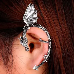 Fashionable and exquisite niche Gothic punk style flying dragon ear clip retro trendy cool men and women