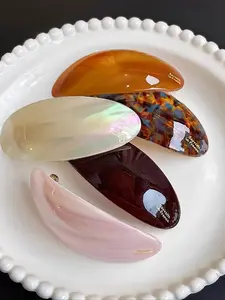 Elegant Oval Shaped Hair Clips, Fashionable Hair Accessories for Women & Girls, Minimalist Headwear Suitable for Thick Hair