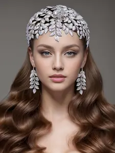 Elegant Rhinestone Decorated Headband, Exquisite Trendy Hair Hoop, Fashionable Hair Accessories for Wedding Party Decoration