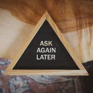 Triangle Wooden Sign, Wall Hanging Fortune Triangle with Wood Frame, Triangle Decoration, Positive Affirmation Wood Wall Art