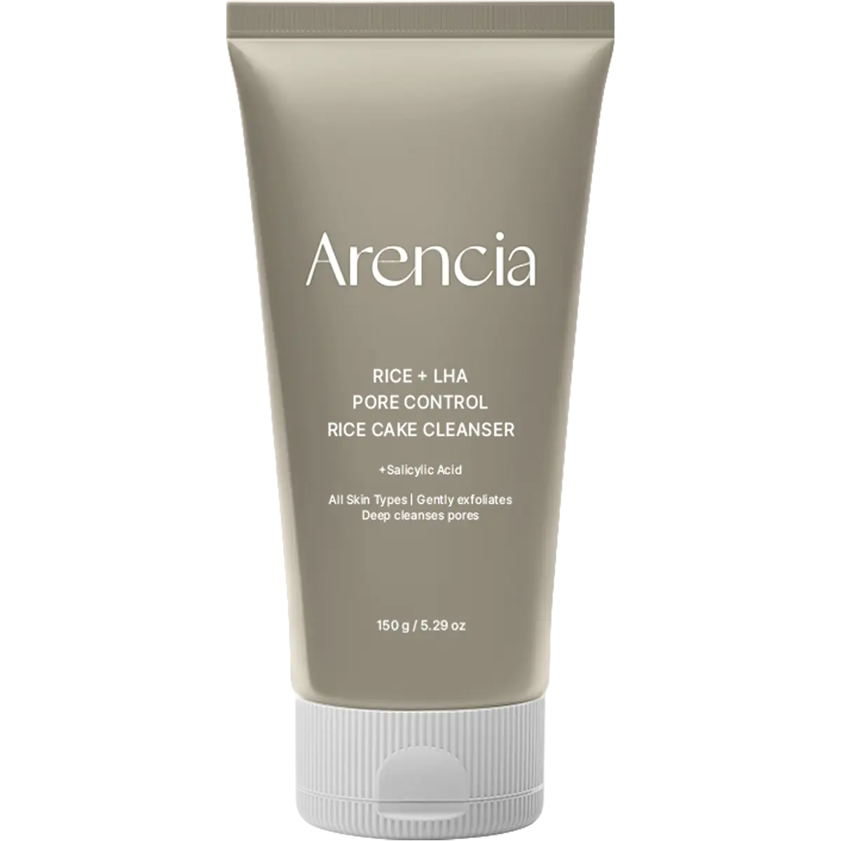 [Official Arencia Store] Rice + LHA Pore Control Rice Cake Cleanser, 5.29oz - Gentle Daily Foaming Cleanser for Clogged Pores & Rough Texture