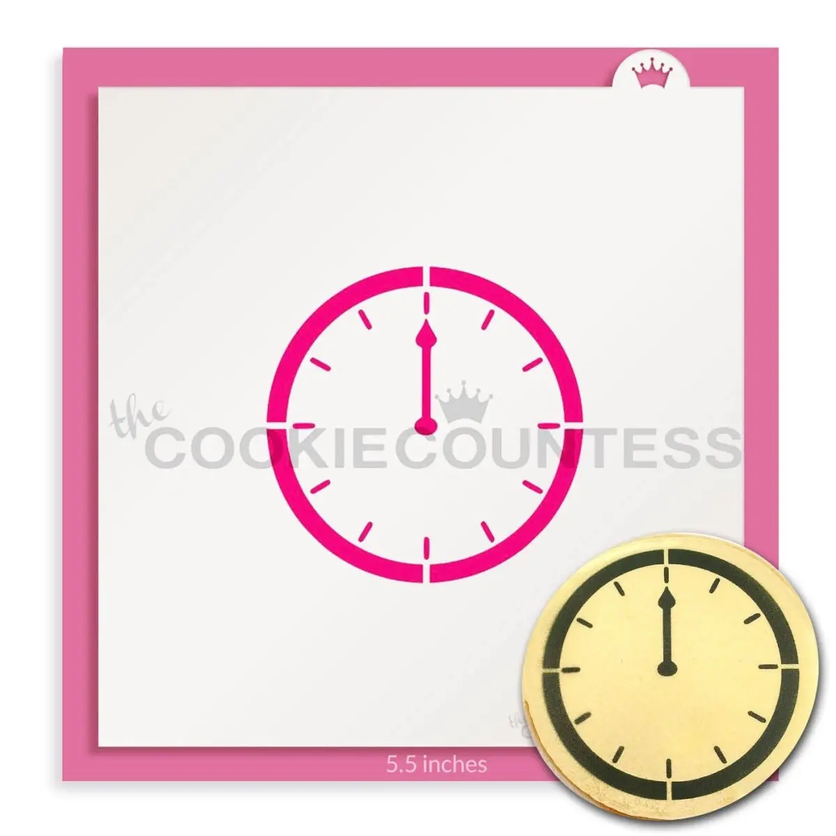 Clock at Midnight Stencil
